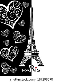 Eiffel tower in Paris for travel design.