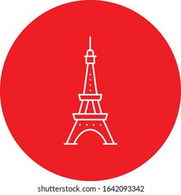 Eiffel Tower in Paris - vector icon