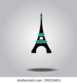 Eiffel tower in Paris vector icon.