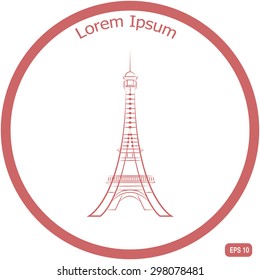 Eiffel tower in Paris vector icon