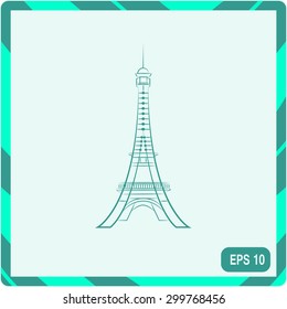 Eiffel tower in Paris vector icon