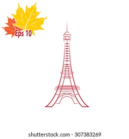 Eiffel tower in Paris vector icon
