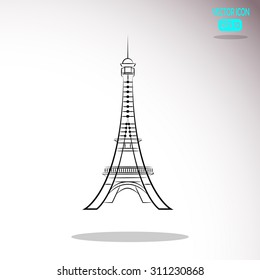 Eiffel tower in Paris vector icon