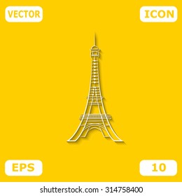 Eiffel tower in Paris vector icon