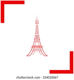 Eiffel tower in Paris vector icon