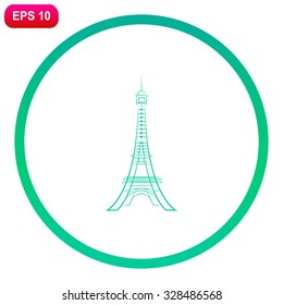 Eiffel tower in Paris vector icon
