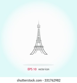 Eiffel tower in Paris vector icon