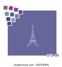Eiffel tower in Paris vector icon