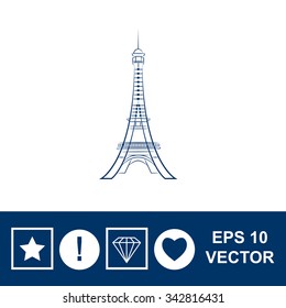 Eiffel tower in Paris vector icon