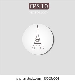 Eiffel tower in Paris vector icon.