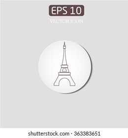 Eiffel tower in Paris vector icon.