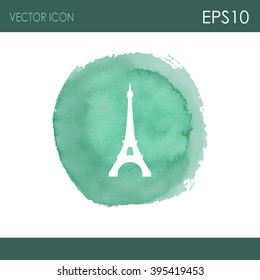 Eiffel tower in Paris vector icon.