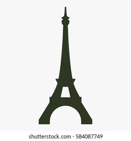 Eiffel tower in Paris vector icon.