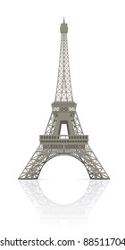 Eiffel tower in Paris vector illustration, it is easy to edit and change.