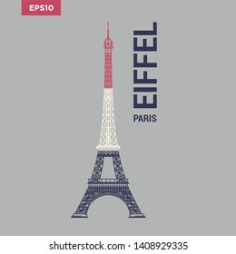 Eiffel Tower Paris vector.An image of a Paris Eiffel Tower Icon.Eiffel Tower vector illustration.