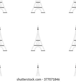 Eiffel tower pattern vector black and white