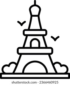 Icono De Detalle Perfecto De La Torre Eiffel