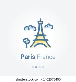 Eiffel tower - Pixel Perfect Single Line Icon