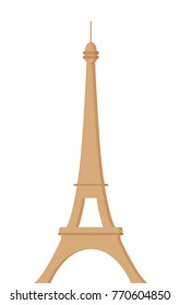 Eiffel tower silhouette icon isolated vector illustration