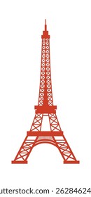 Eiffel Tower silhouette vector illustration showcasing iconic French landmark architecture for travel, tourism, culture, decor and European design themes