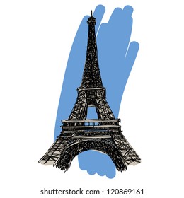 Eiffel Tower : sketchbook vector
