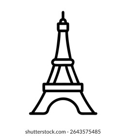Eiffel tower with sky vector art illustration