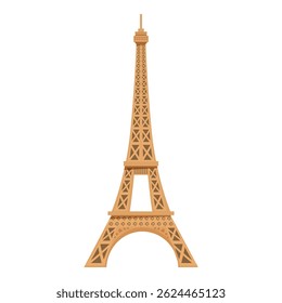 The eiffel tower is standing tall against a clear sky, showcasing its iconic structure