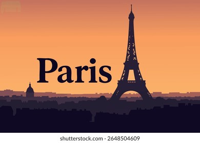 The Eiffel Tower stands illuminated against the soft colors of the Parisian sky at dusk, offering a stunning view of the city’s skyline.
