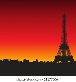 Eiffel Tower at sunrise