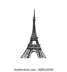 Eiffel tower symbol, vector icon