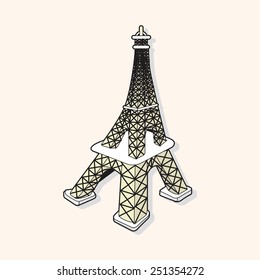 Eiffel Tower theme elements vector,eps
