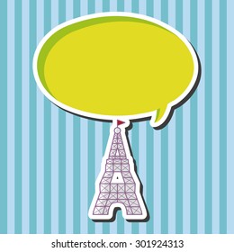 Eiffel Tower theme elements vector,eps