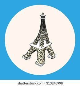 Eiffel Tower theme elements vector,eps