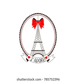 EIFFEL TOWER, Valentine Day design
