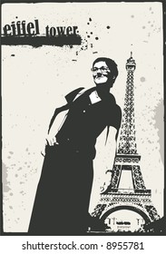 eiffel tower in vector