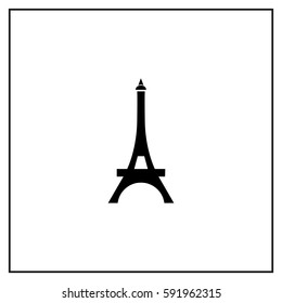 Eiffel Tower Vector Icon.