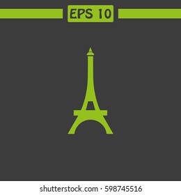 Eiffel Tower Vector Icon.