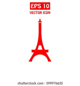 Eiffel Tower Vector Icon.