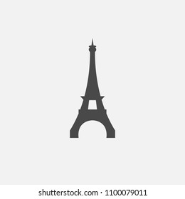 Eiffel Tower vector icon Paris tourist attraction in France vector