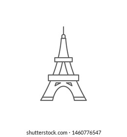 Eiffel Tower vector icon symbol isolated on white background