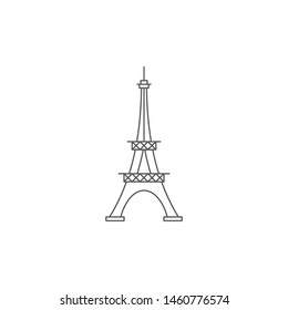 Eiffel Tower vector icon symbol isolated on white background