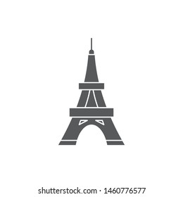 Eiffel Tower vector icon symbol isolated on white background