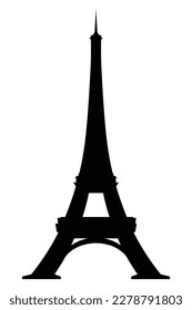 Eiffel Tower vector icon. World famous France tourist attraction symbol. International architectural monument isolated on white background