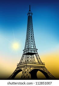 Eiffel tower, vector illustration