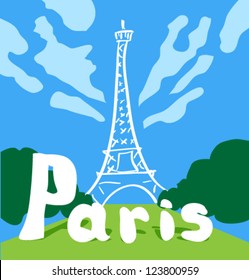 Eiffel tower vector illustration