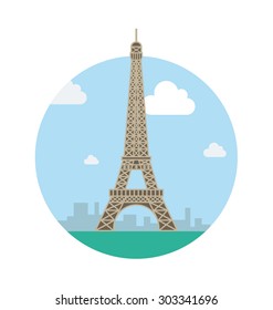 Eiffel Tower Vector Illustration 