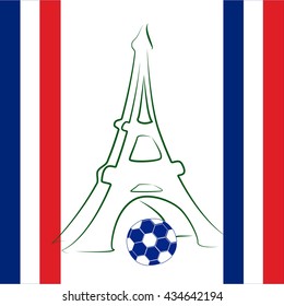 Eiffel tower. Vector illustration.
