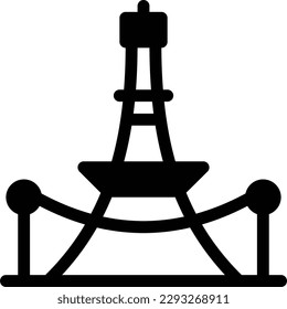 torre eiffel Ilustración vectorial sobre un fondo transparente.Símbolos de calidad premium.Icono vector glifos para el diseño de conceptos y gráficos.