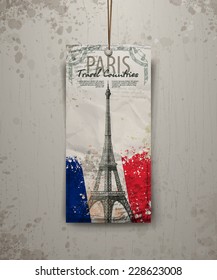 Eiffel tower vector illustration. Paris, France. Vector format