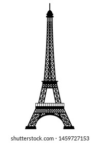 Eiffel Tower vector on a white background 